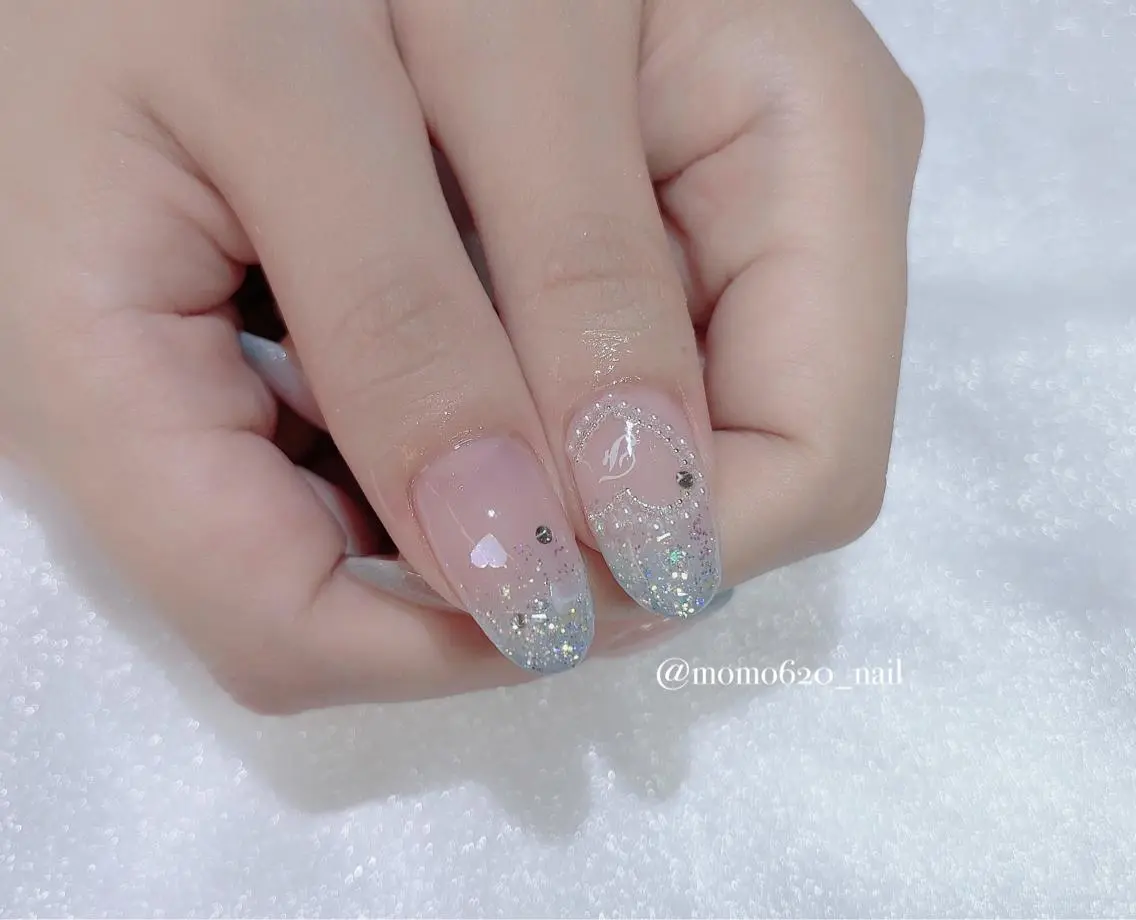 ネイル ブルー ハンドネイル フットネイル momoka🤍 四ツ橋のネイルデザイン