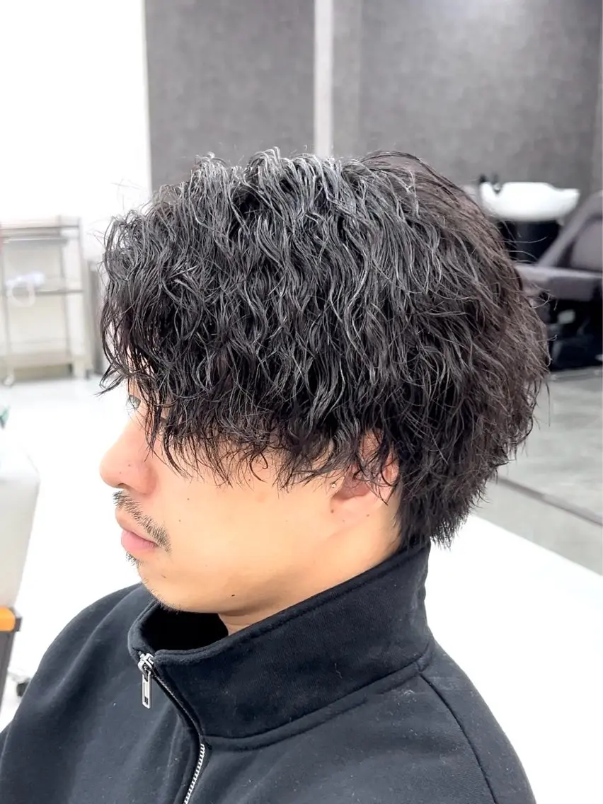 ショート パーマ ヘアアレンジ メンズ カット パーマ フウト/メンズカット /メンズパーマのヘアスタイル