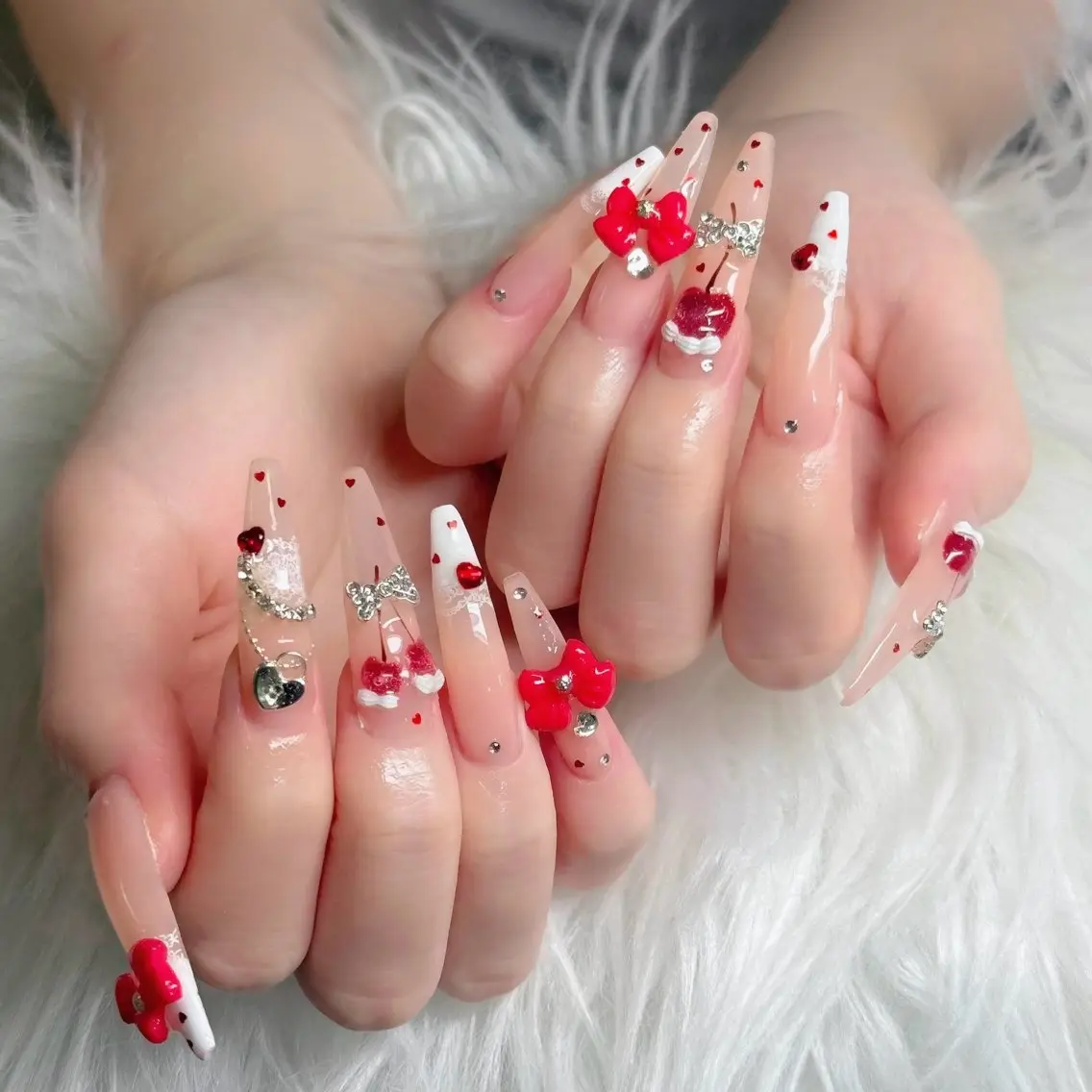 ネイル フットネイル フレンチネイル グラデーション 韓国ネイル ロングネイル ハンドネイル Hani Nail Salonのネイルデザイン