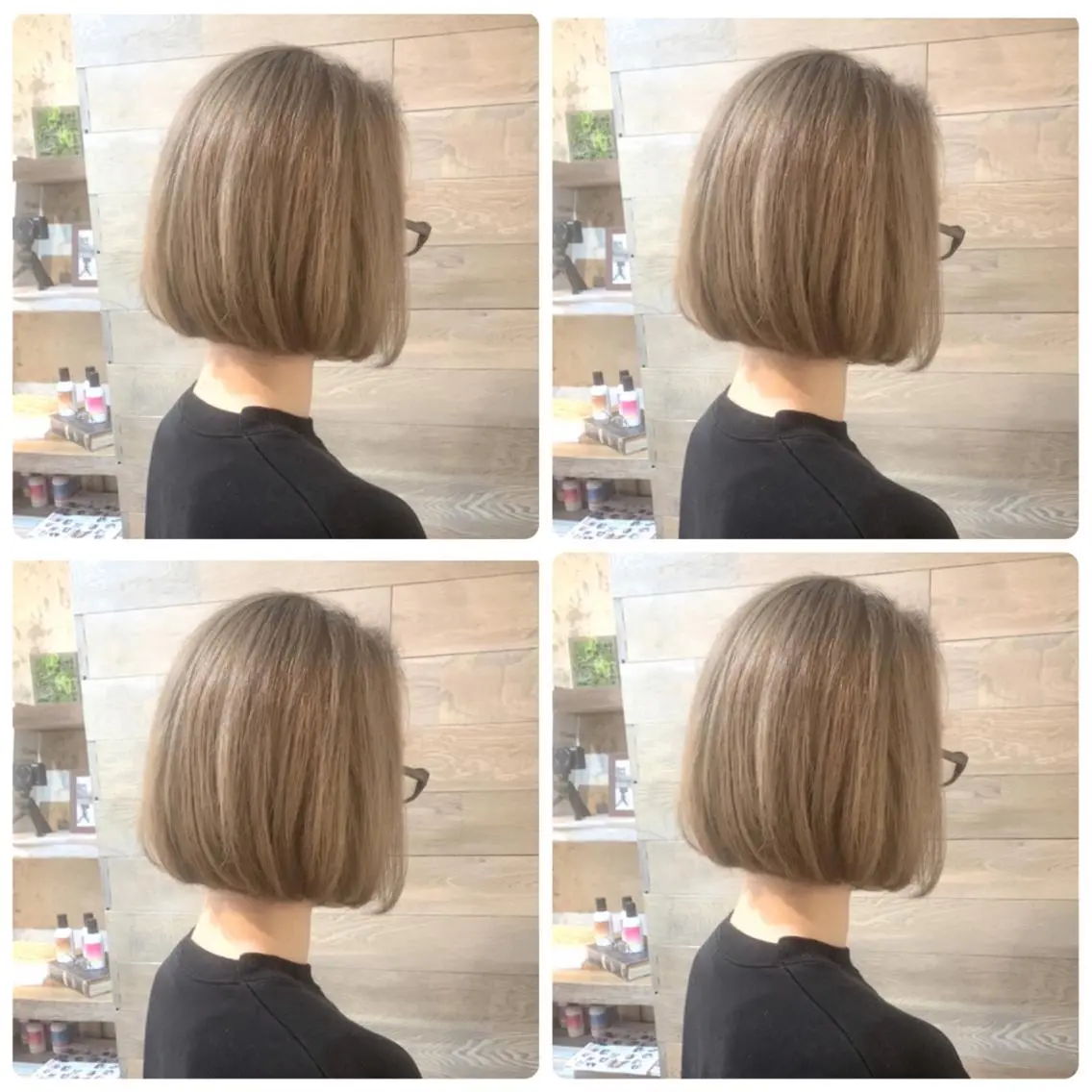 ミディアム カラー バレイヤージュ ブラウンカラー ココアブラウン デザインカラー グラデーションカラー カット ヘアカラー 京都大人女性ショート 徒歩1分/秋山のヘアスタイル