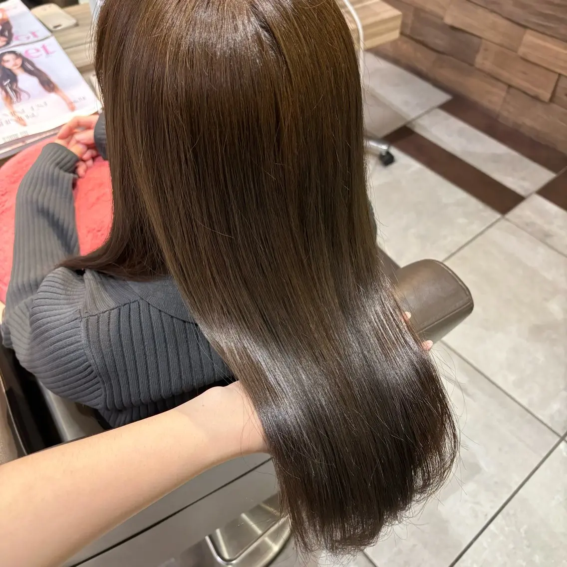 ロング ｶﾉ /暖色カラー/ バタフライレイヤーのヘアスタイル