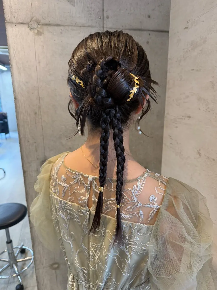 ロング ヘアアレンジ はやしほのか| ヘアセット×カラーのヘアスタイル
