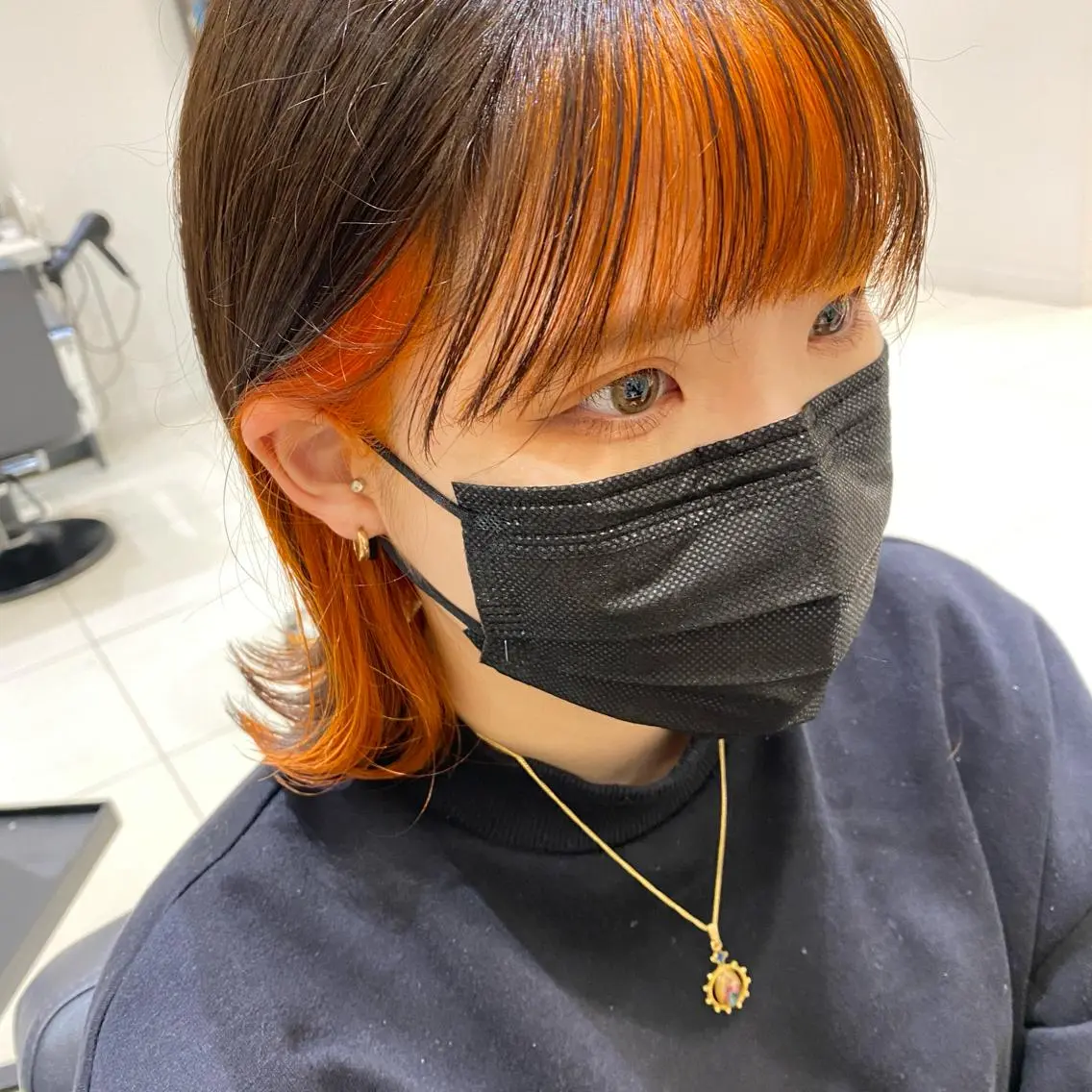 ミディアム equal銀座 黒田💚のヘアスタイル