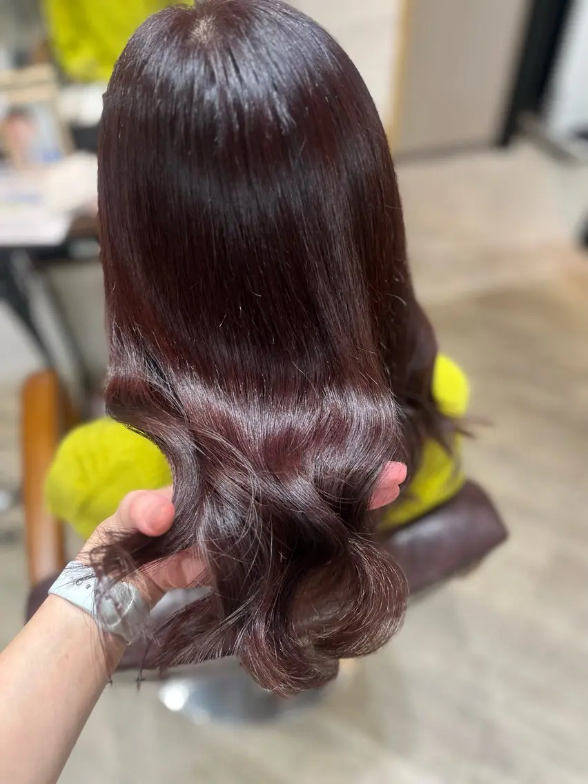 ロング カラー ブラウンカラー ピンクカラー ピンクブラウン 🫧ぷる艶カラー🫧 Yuubi🦩のヘアスタイル