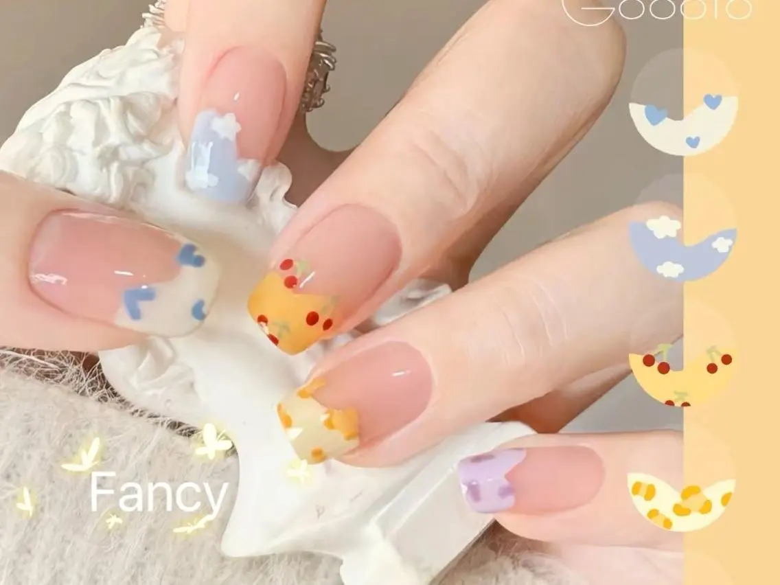 ネイル チークネイル 長さ出し フットネイル フレンチネイル ジェルネイル Fancyネイル サロン練馬店のネイルデザイン