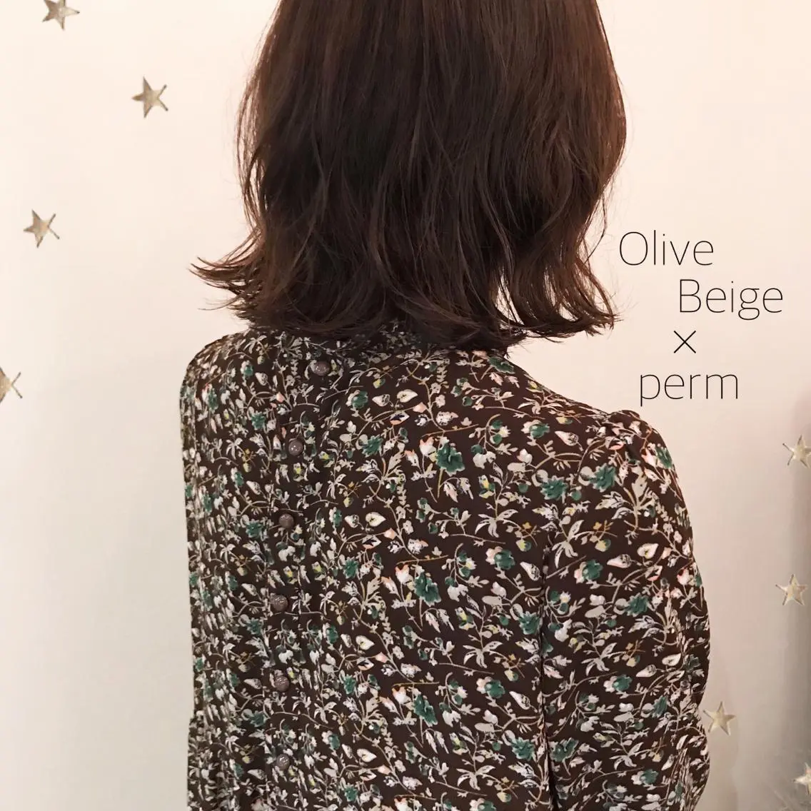 ミディアム カラー パーマ 市川 千夏のヘアスタイル