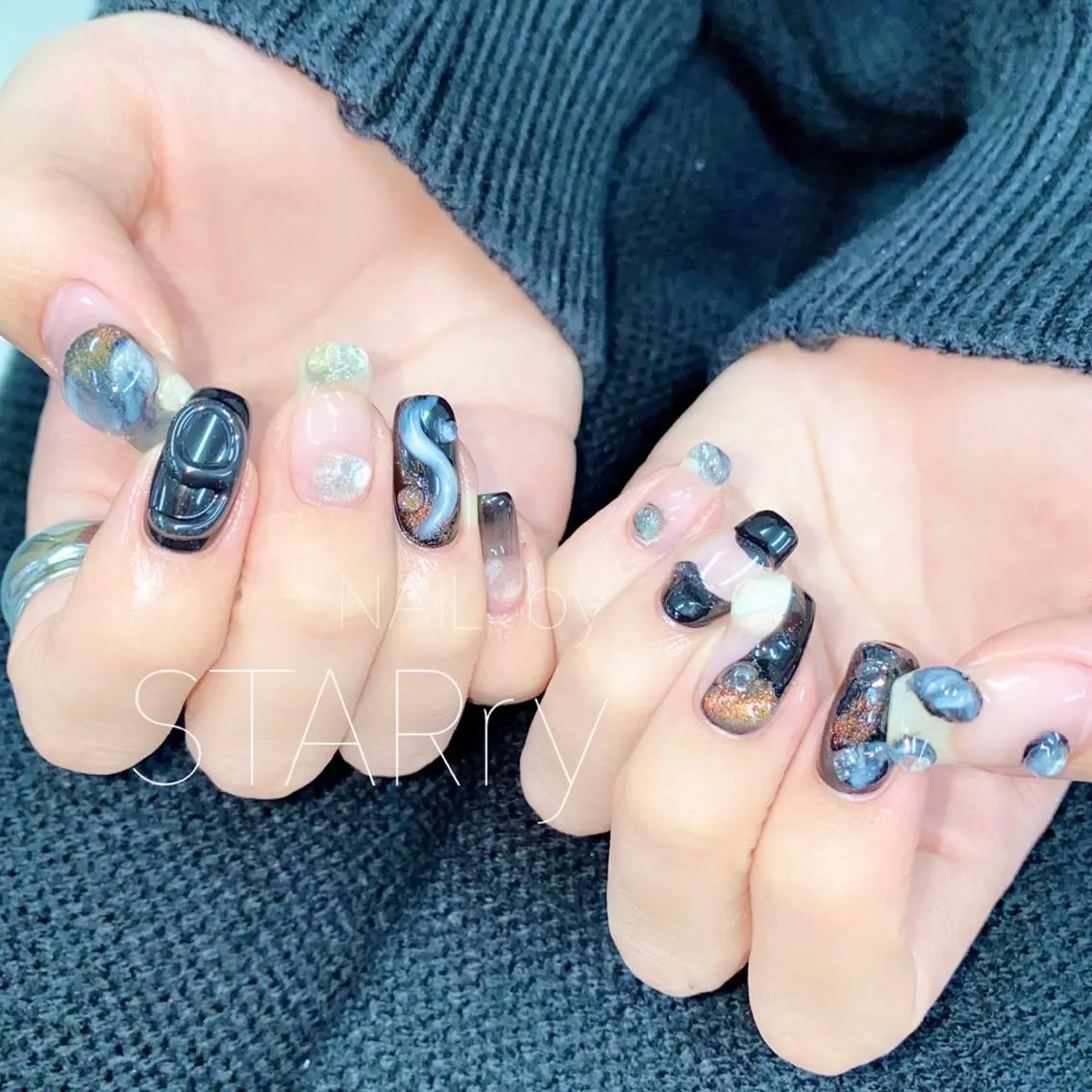 ネイル アートネイル ジェルネイル ニュアンスネイル パラジェル シンプルネイル NAIL by STARry 川口のネイルデザイン