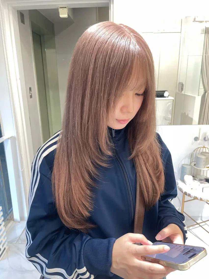 セミロング ヘアカラー 渋谷美容師 yuiのヘアスタイル