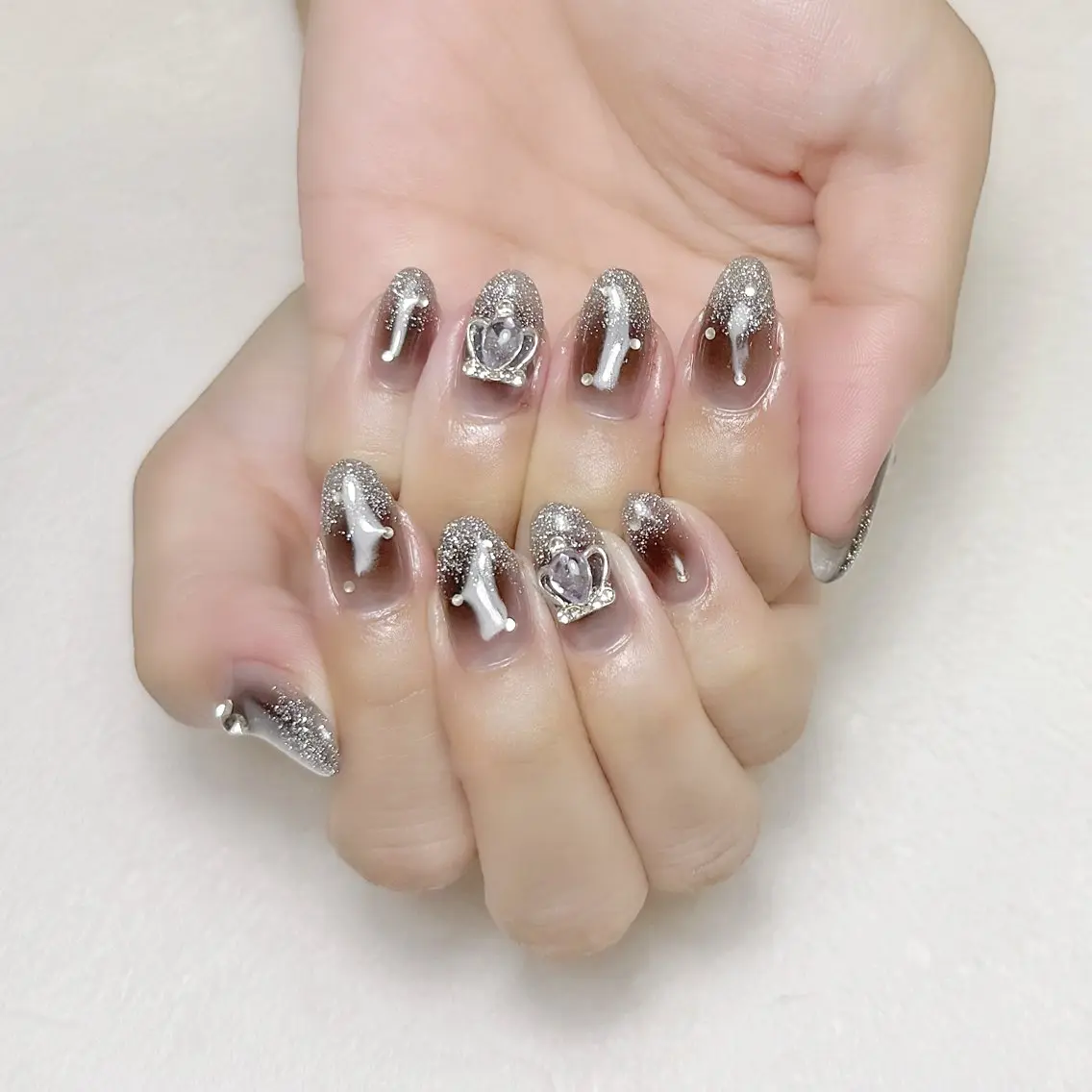 ネイル チークネイル フラッシュネイル ジェルネイル ワンホンネイル rouse nail RISATOのネイルデザイン