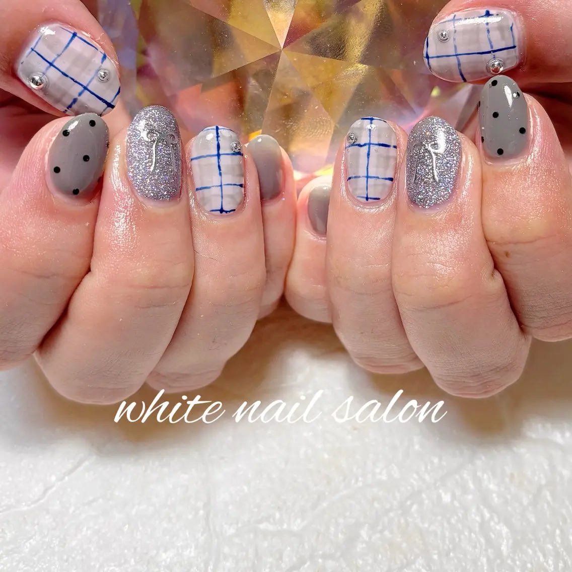 ネイル フットネイル ラメ(グリッター) ハンドネイル white nail salonのネイルデザイン