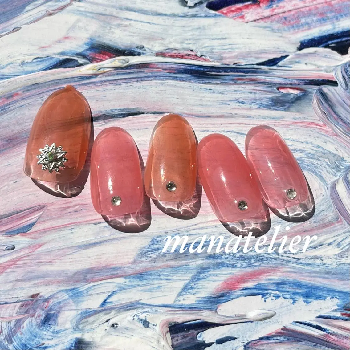 ネイル シンプルネイル ハンドネイル manatelier マナトリエのネイルデザイン