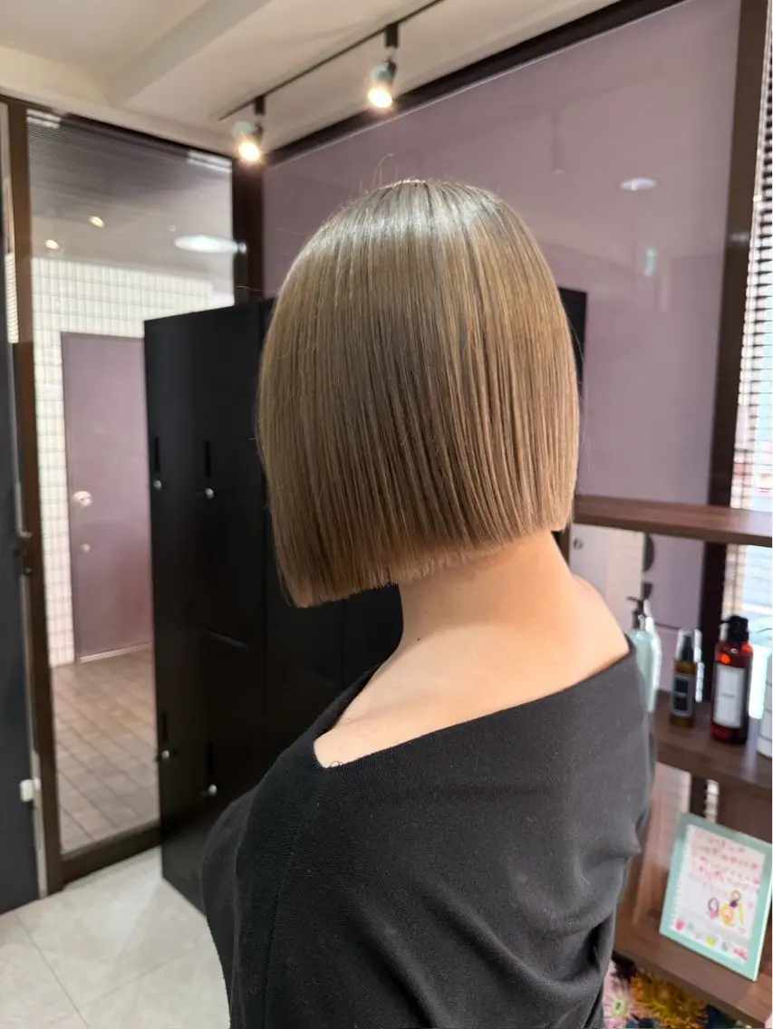 ミディアム 切りっぱなしボブ ボブ 宮嶋 蓮のヘアスタイル