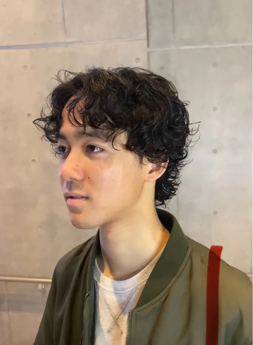 パーマ メンズ カット パーマ メンズ特化美容師⭐ ナツ/ポケモン/手品のヘアスタイル