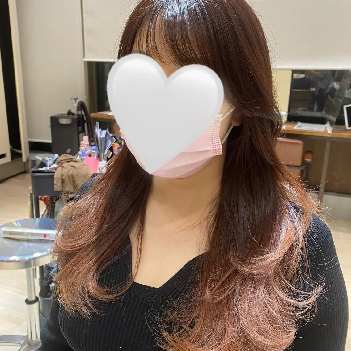 セミロング カラー レイヤーカット カット トリートメント 🍼顔周りカット/ レイヤー/小川華奈のヘアスタイル