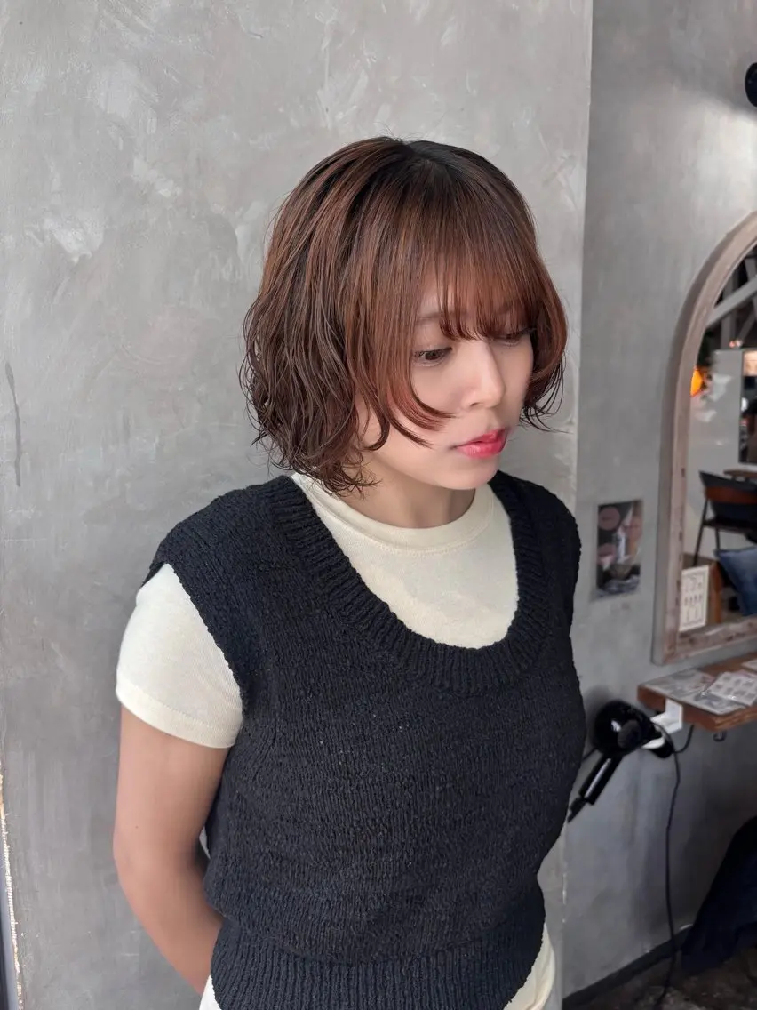 ショート パーマ カラーモデル募集✨️ YUKI🎀☁️のヘアスタイル