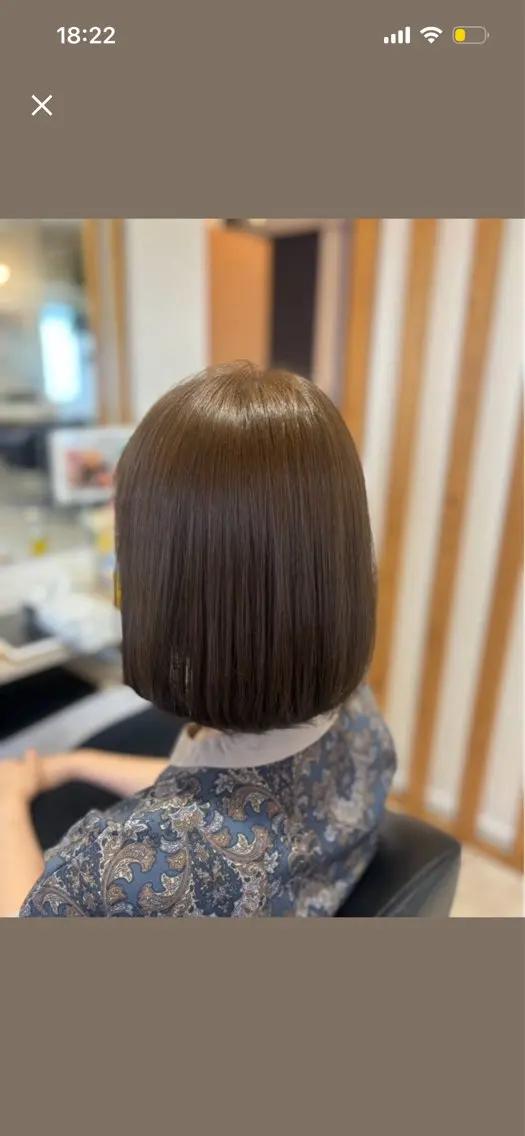 ミディアム カラー ボブ カット ヘアカラー 骨格/顔型/伏見/ 佐藤 里菜のヘアスタイル