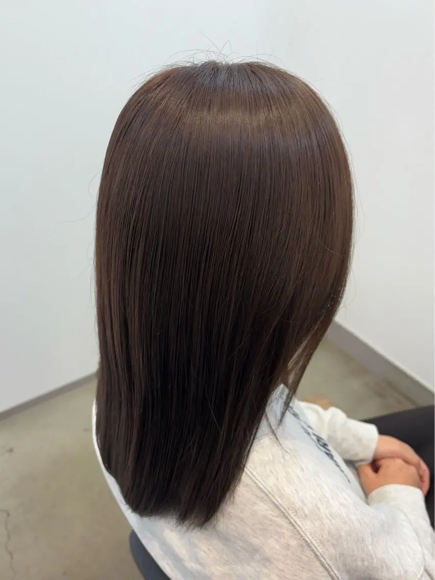 ミディアム カラー ヘアカラー 久保 日菜奏のヘアスタイル