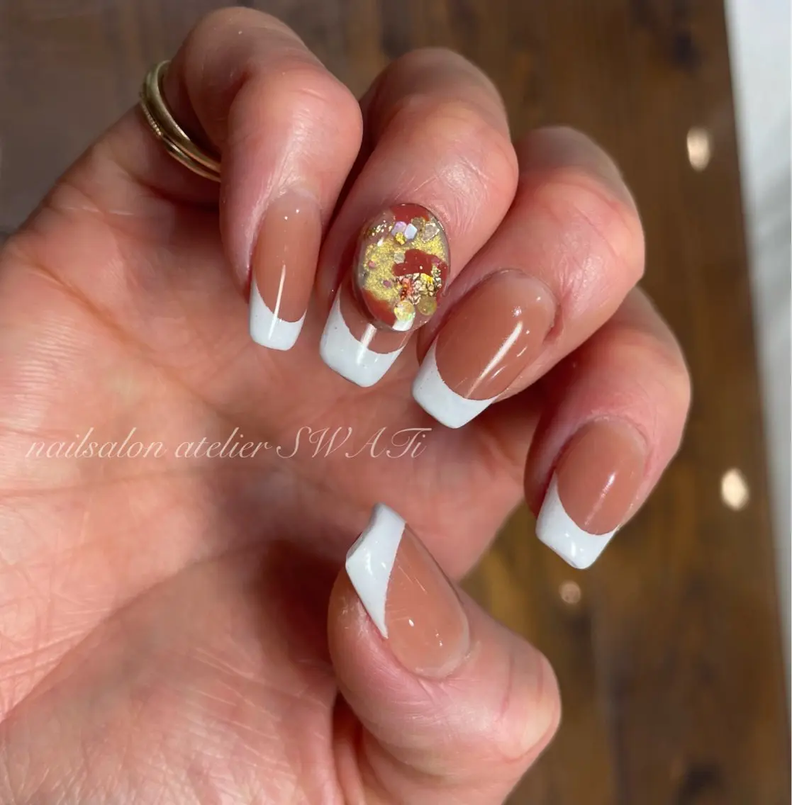 ネイル クリアネイル フレンチネイル ハンドネイル nailsalon SWATiのネイルデザイン