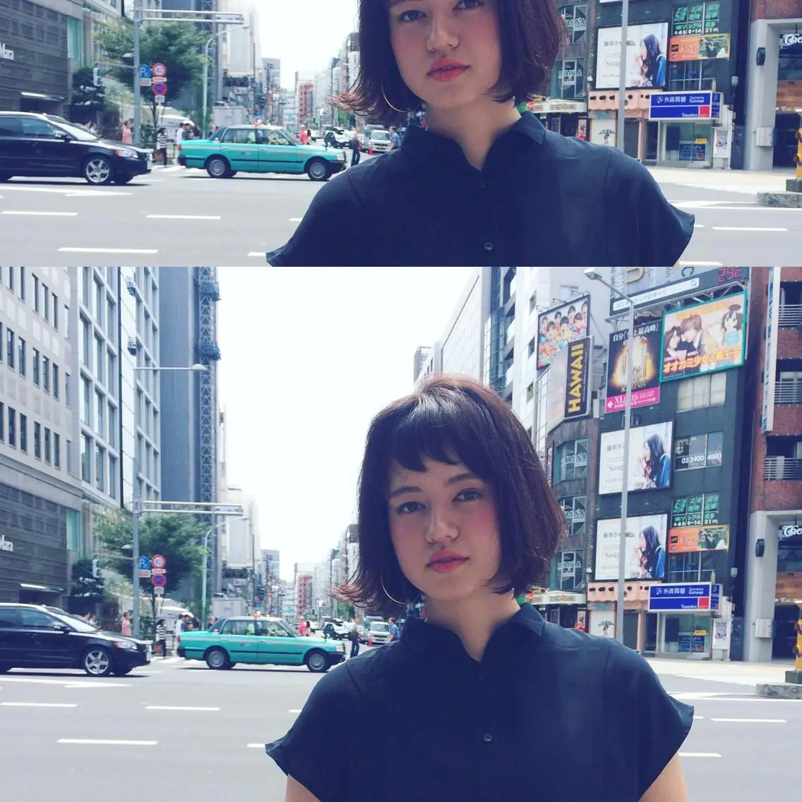 ショート ミディアム カラー パーマ 内藤 達也のヘアスタイル
