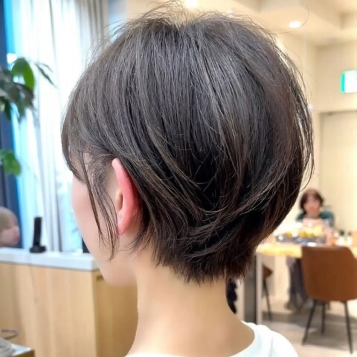 ショート ショートボブ ボブレイヤー 丸みショート ボブ 韓国風ヘア カット 縮毛矯正 ショート/似合わせ/ 豊中/髙井のヘアスタイル