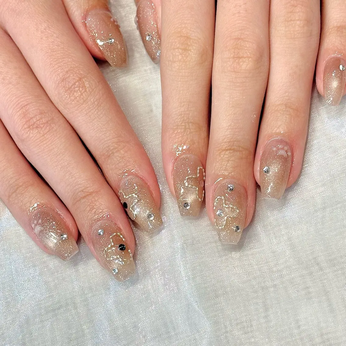 ネイル フラッシュネイル ロングネイル マグネットネイル スカルプネイル ハンドネイル Chipie_ ayanoのネイルデザイン
