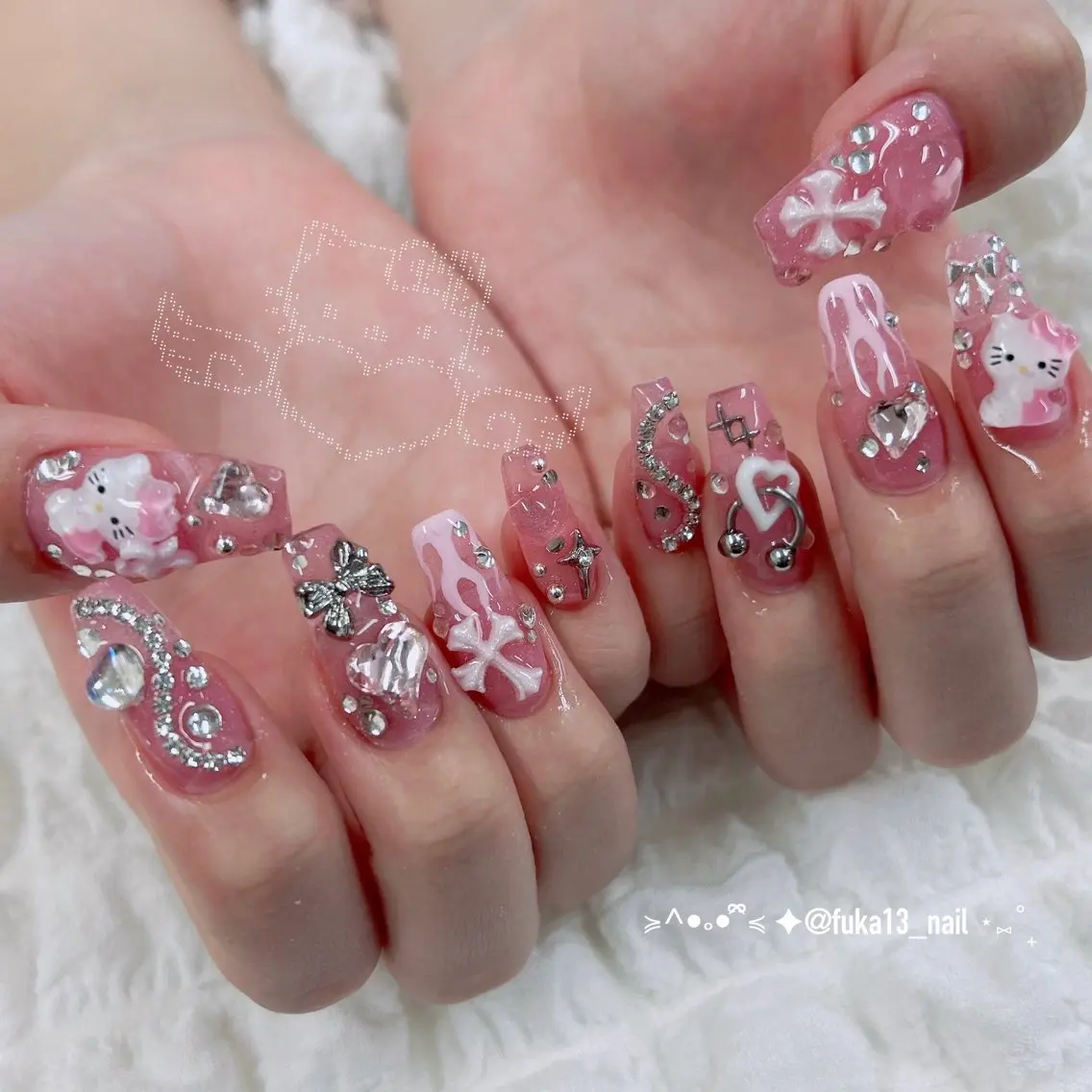 ネイル キラキラネイル 持ち込み スカルプネイル ハンドネイル Nail♡Fuka. /6月予約受付中のネイルデザイン
