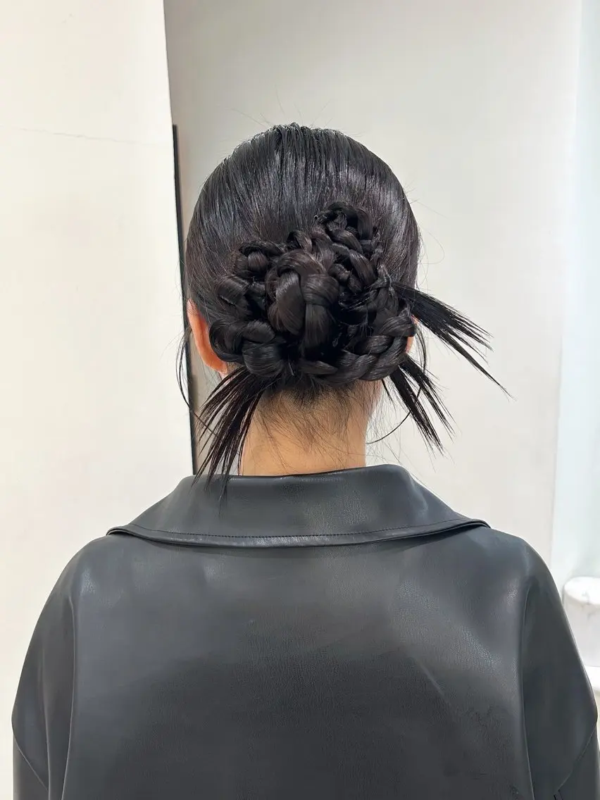 ロング ヘアアレンジ ヘアセット 韓国ヘア/顔周り ヘアセット/加藤優里のヘアスタイル