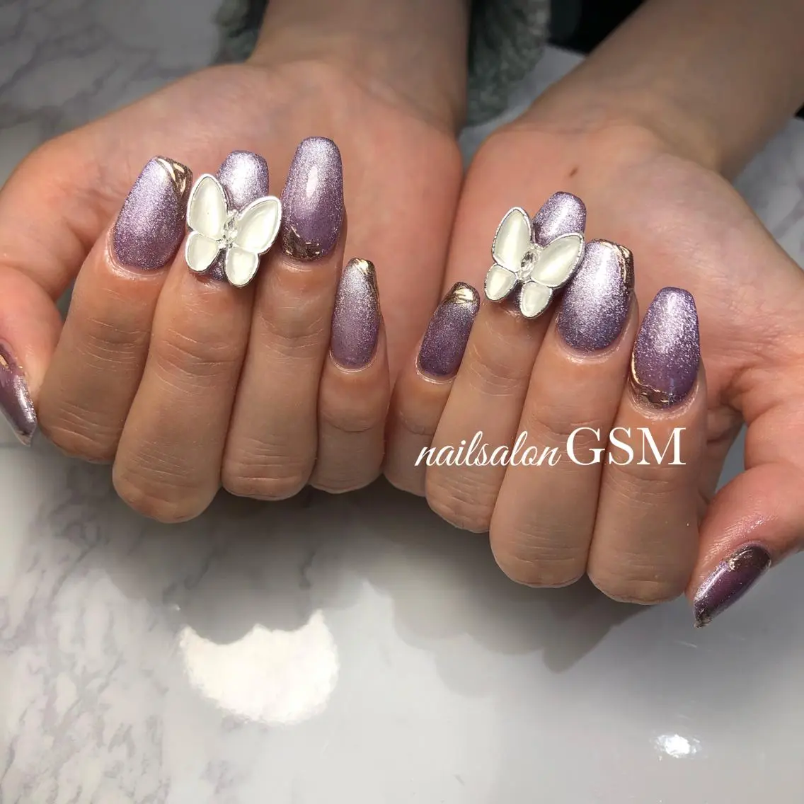 ネイル マグネットネイル ミラーネイル ハンドネイル nail salon GSMのネイルデザイン