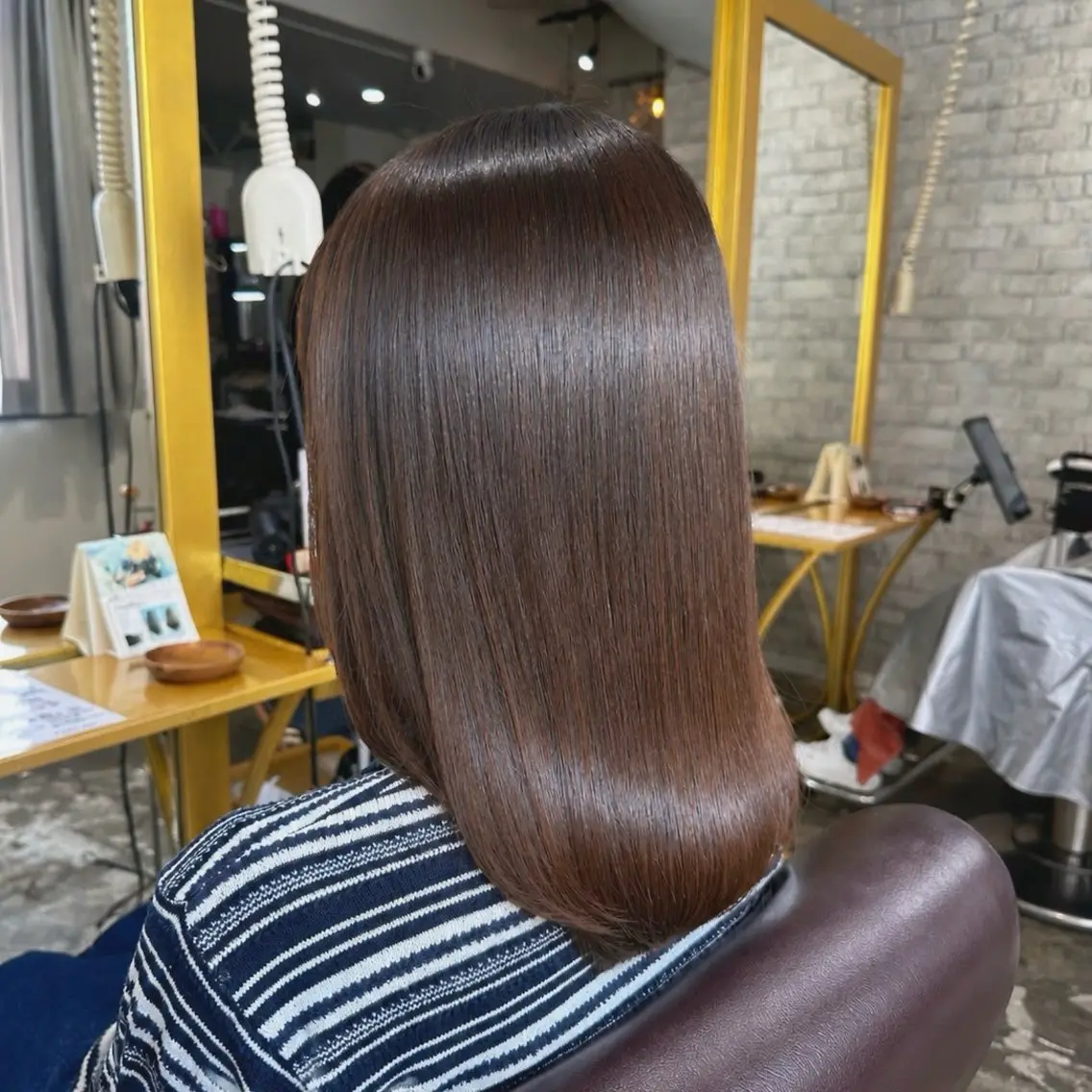 【最高峰トリートメント✨️】カット+透明感カラー+Aujuaトリートメント＋超音波アイロンの写真