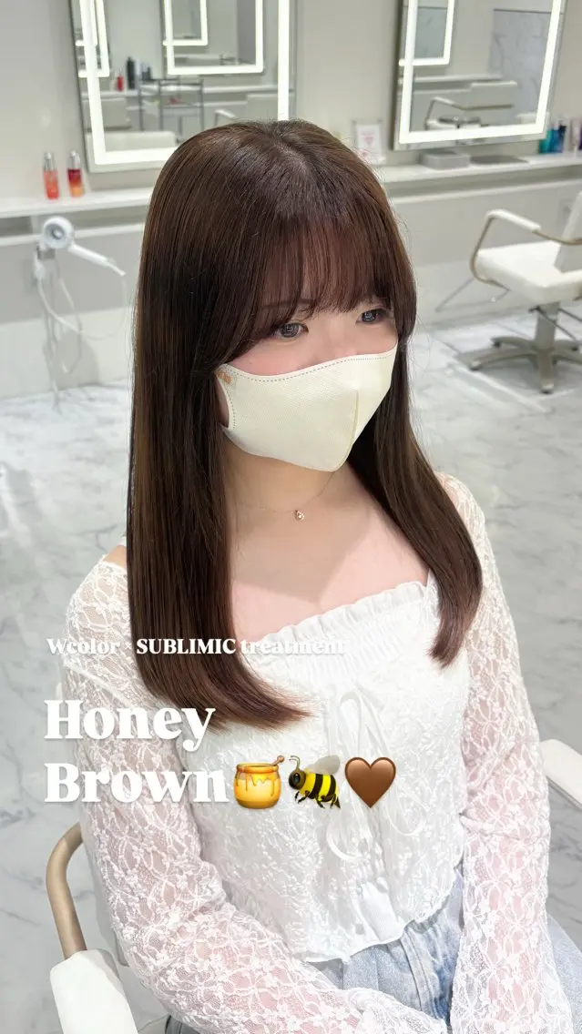 ロング カラー ヘアカラー ParveMix🎀 稲垣 詞葉のヘアスタイル