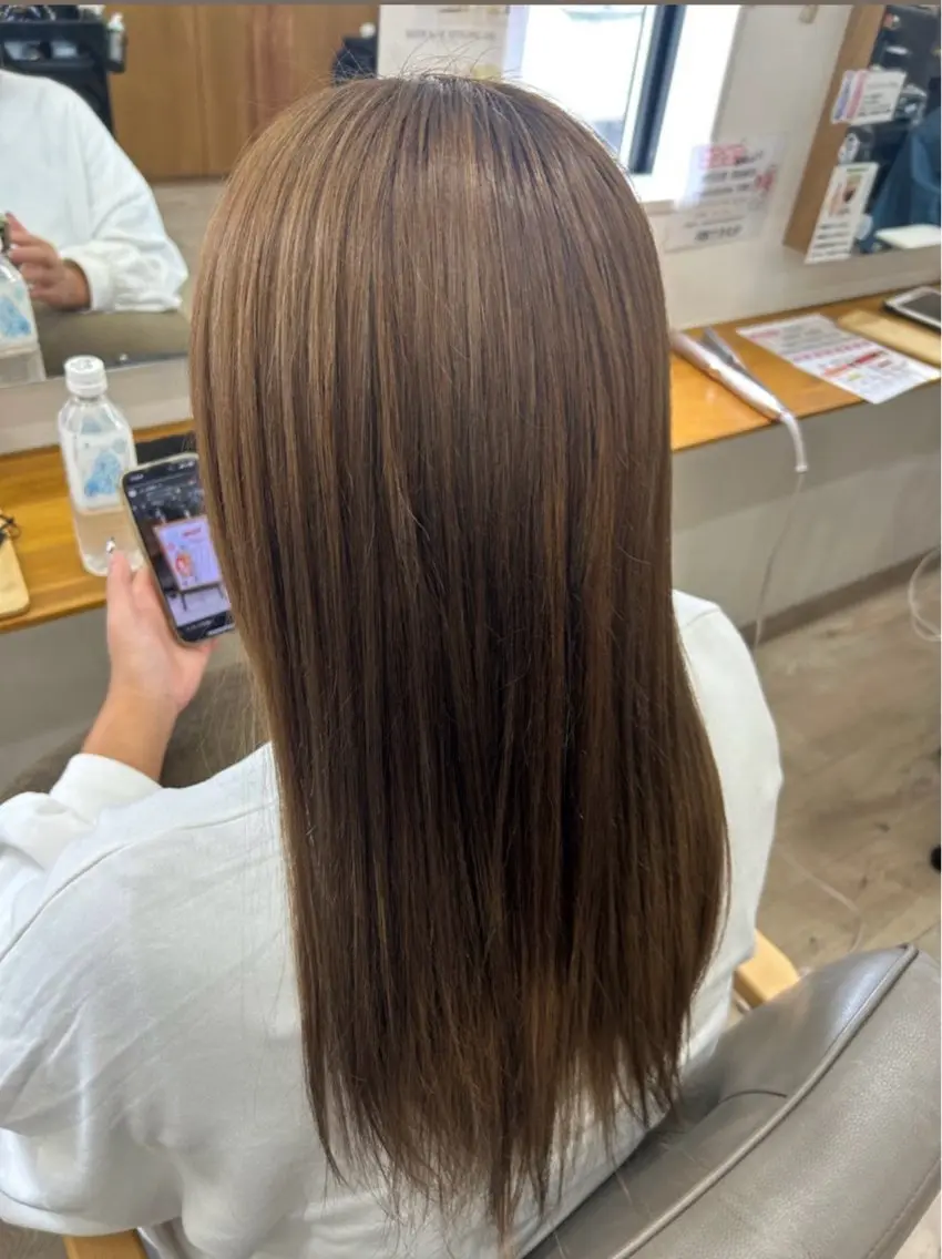 【ミニモ限定】ブリーチなしダブルカラー＋髪質改善トリートメント！✨の写真