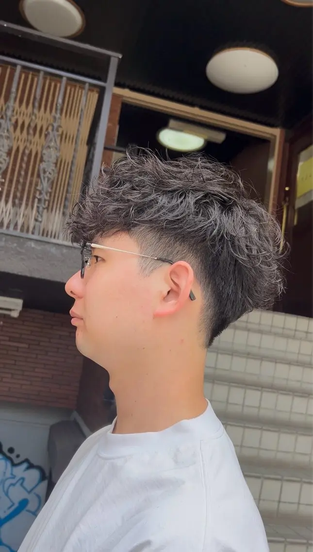ミディアム カット パーマ kearny上野/ メンズカットのヘアスタイル
