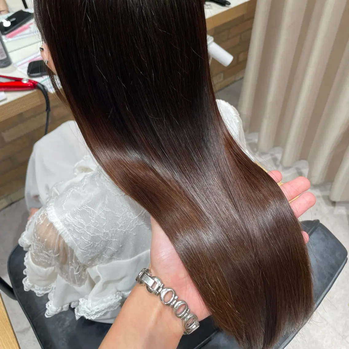 ロング 髪質改善 トリートメント トリートメント 🍃オリーブ/透明感 カラー/ shoのヘアスタイル