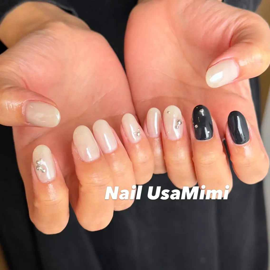 ネイル フットネイル ジェルネイル マグネットネイル 持ち込み ワンカラーネイル ハンドネイル 本町ネイルNail UsaMimiのネイルデザイン