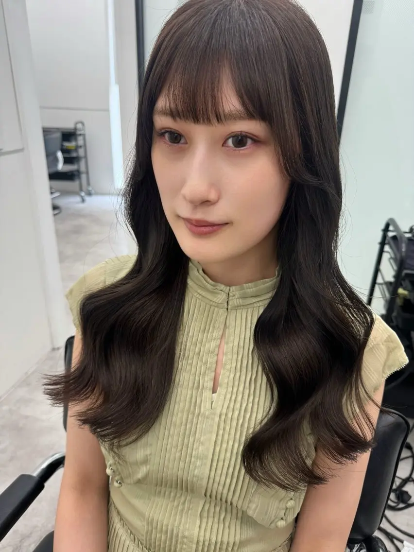 ロング パーマ カット パーマ デジタルパーマ🫧 韓国風ヘア🫧サクラのヘアスタイル
