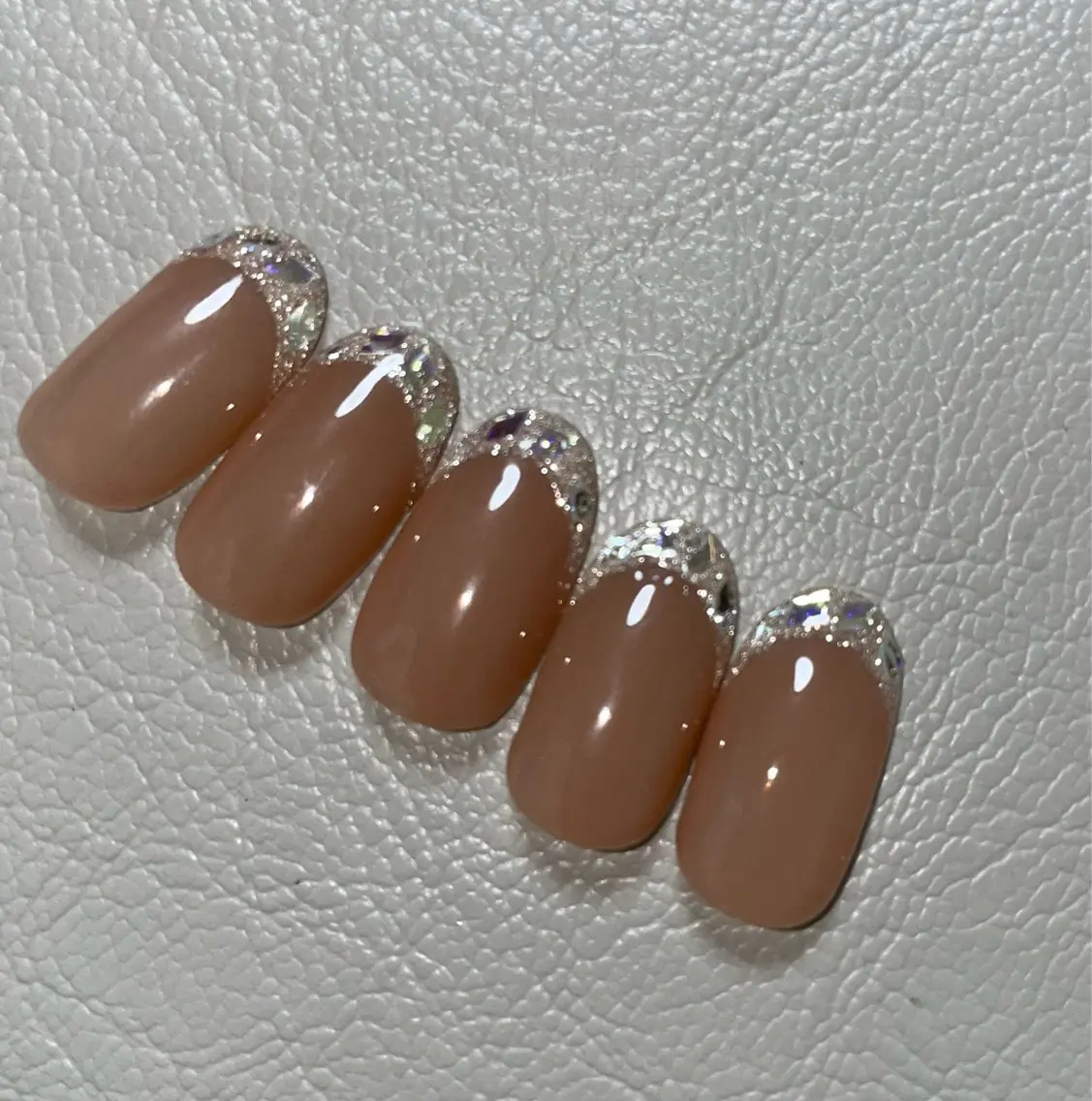 ネイル フレンチネイル ガラスフレンチ RISA joie nailのネイルデザイン