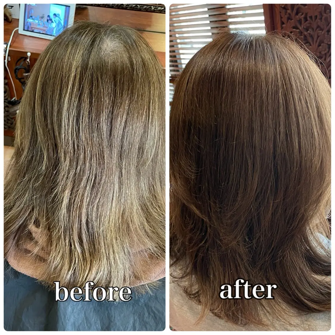 ミディアム 白髪リメイク JANのヘアスタイル