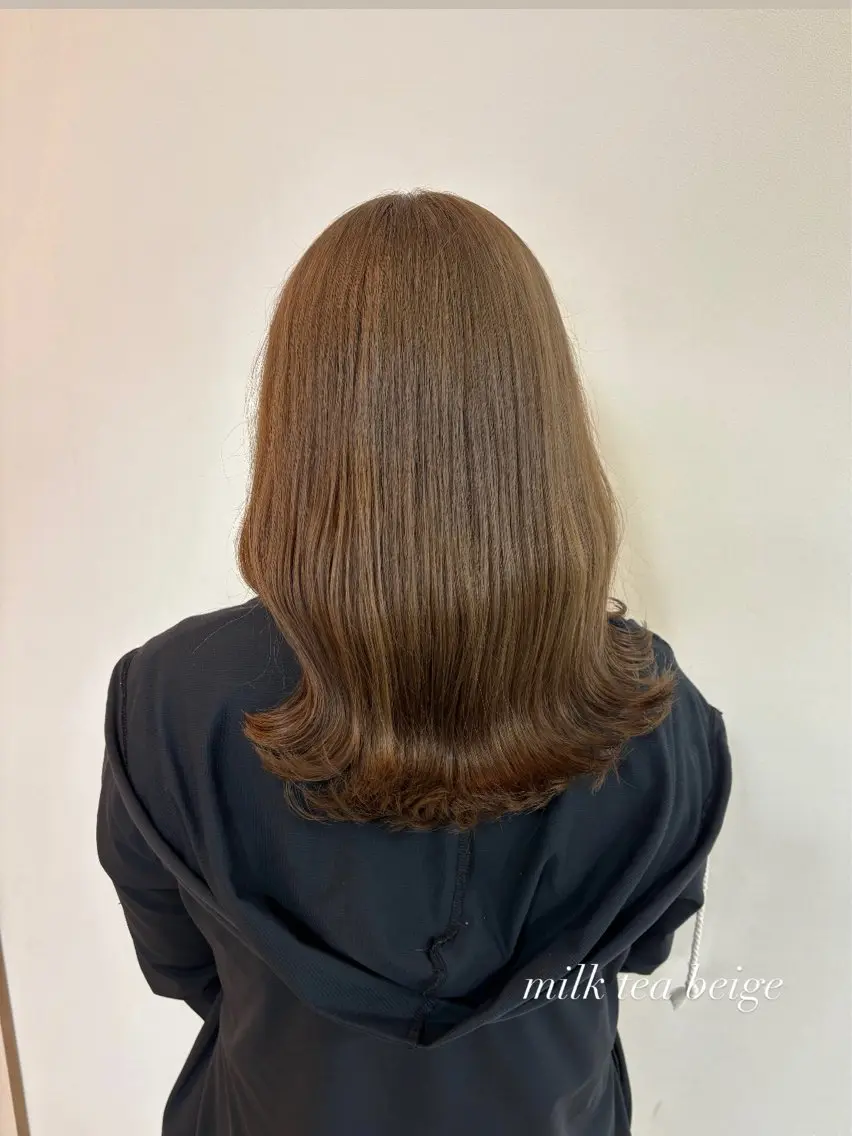 セミロング カラー 韓国ヘア🧸髪質改善 🧸きくちみさきのヘアスタイル