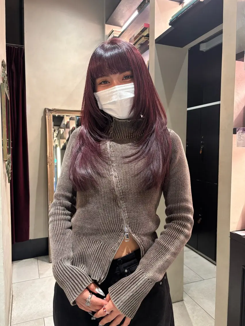 ロング カラー ⠀ リコのヘアスタイル
