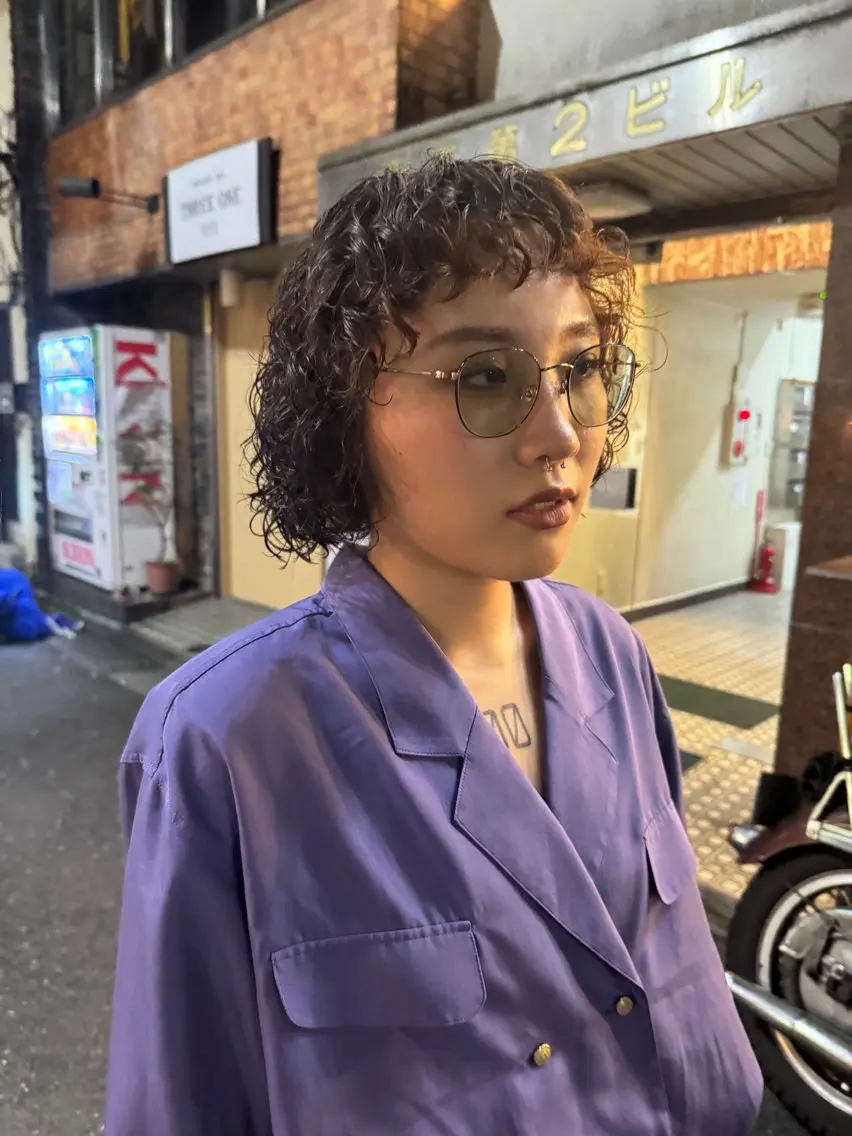 ショート カラー パーマ こはる／ハードパーマ /癖毛風パーマ🧃のヘアスタイル