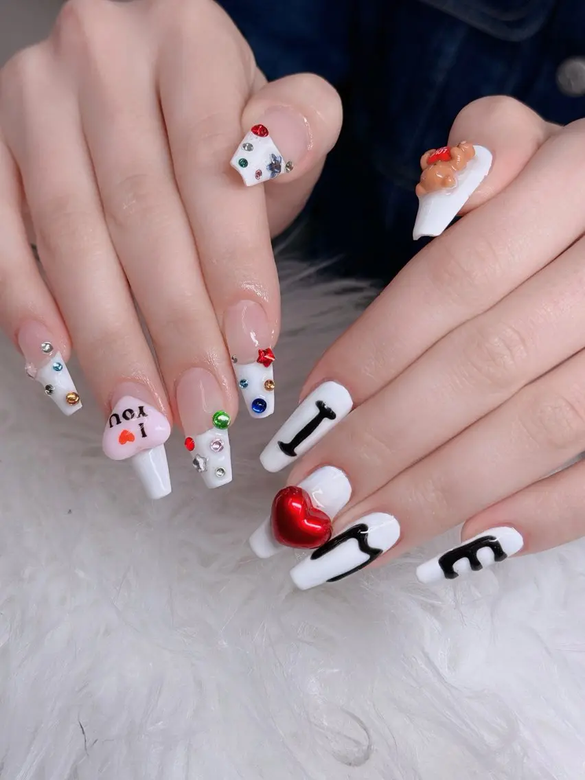 ネイル アートネイル オーロラネイル チークネイル 長さ出し フットネイル Chan nailsのネイルデザイン