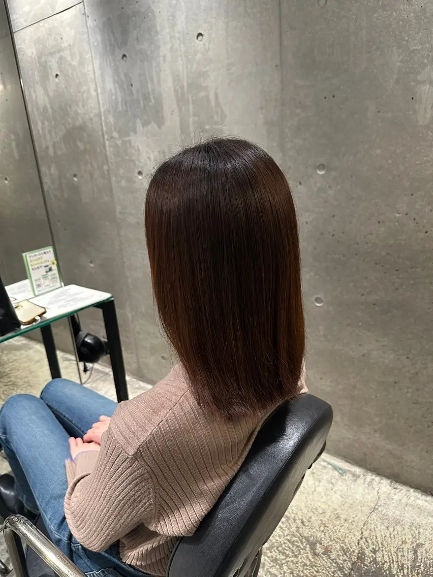 セミロング 伸ばしかけ 縮毛矯正 ✨表参道/髪質改善 /柏原遼斗✨のヘアスタイル