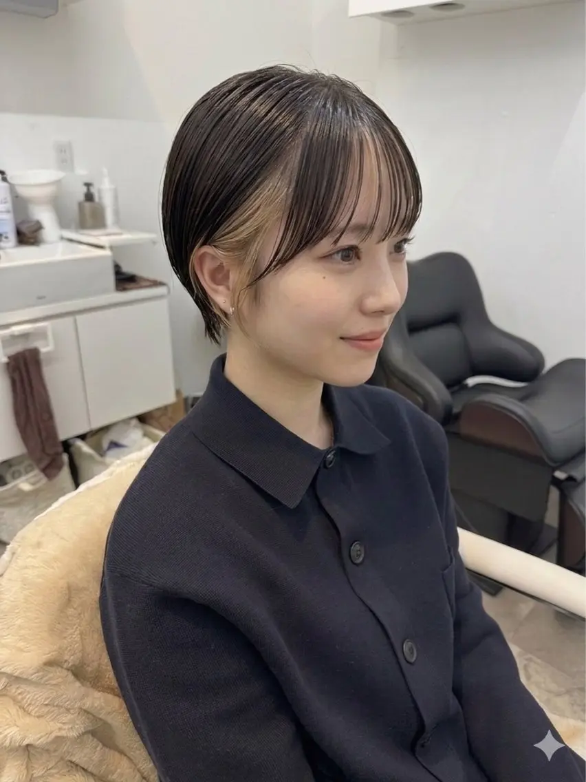 ショート カラー カット ヘアカラー トリートメント 🟩くすみカラー/ボ ブ/ショート/大司のヘアスタイル