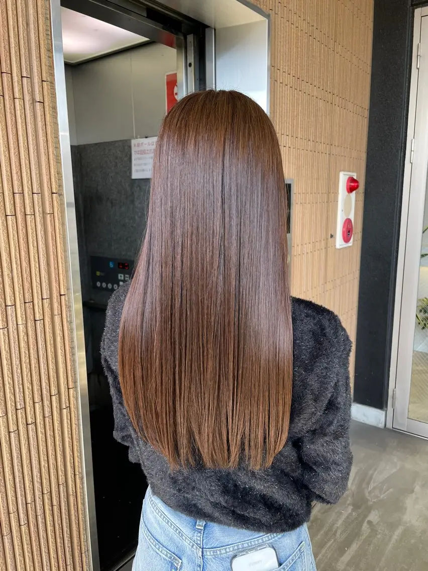ロング カラー カット 縮毛矯正 縮毛矯正特化 RUNAのヘアスタイル
