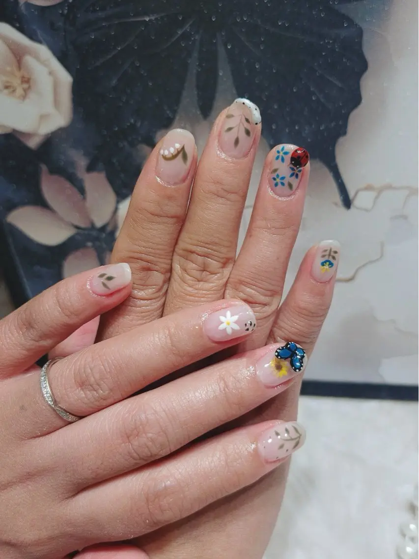 ネイル アートネイル フットネイル ジェルネイル ハート マグネットネイル babarla Nailのネイルデザイン