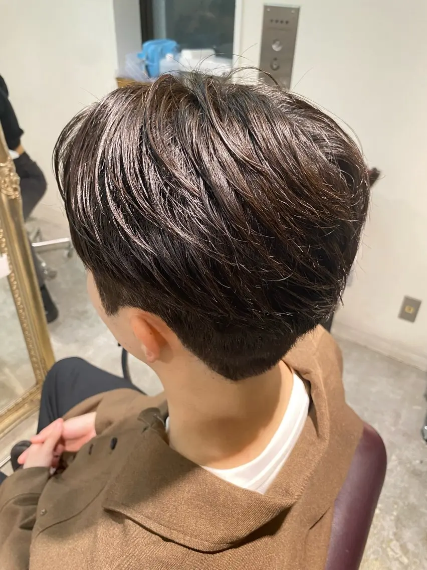 ショート パーマ メンズ カット パーマ パーマ特化/フェザー パーマシャドウ/真生のヘアスタイル