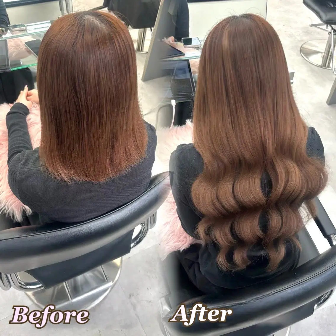 エクステ ヘアメ🎀推しカラー 🥣横浜/しほ🧸のヘアスタイル