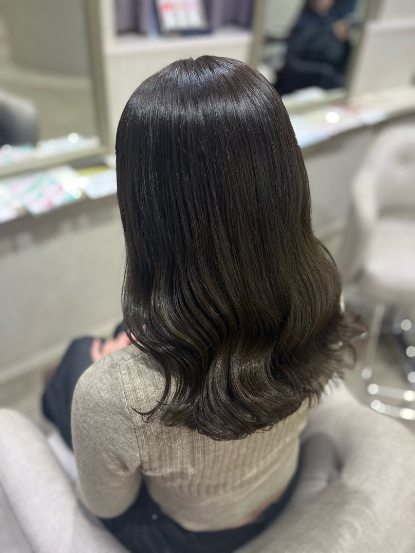セミロング カラー カット ヘアカラー トリートメント るな/透明感カラー/ 髪質改善/ワンホンのヘアスタイル