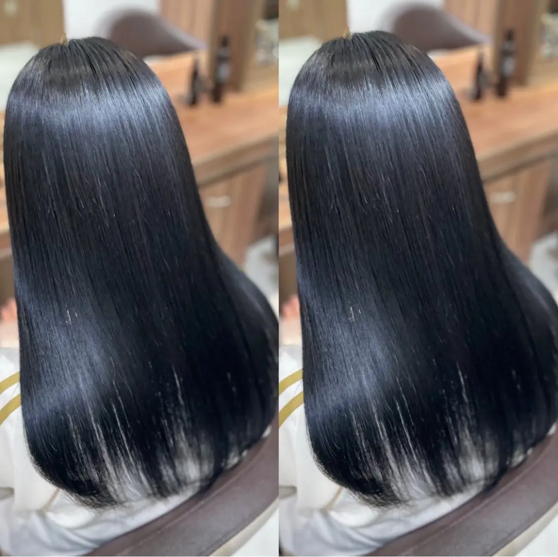 セミロング 縮毛矯正& 透明感カラー✨レオのヘアスタイル