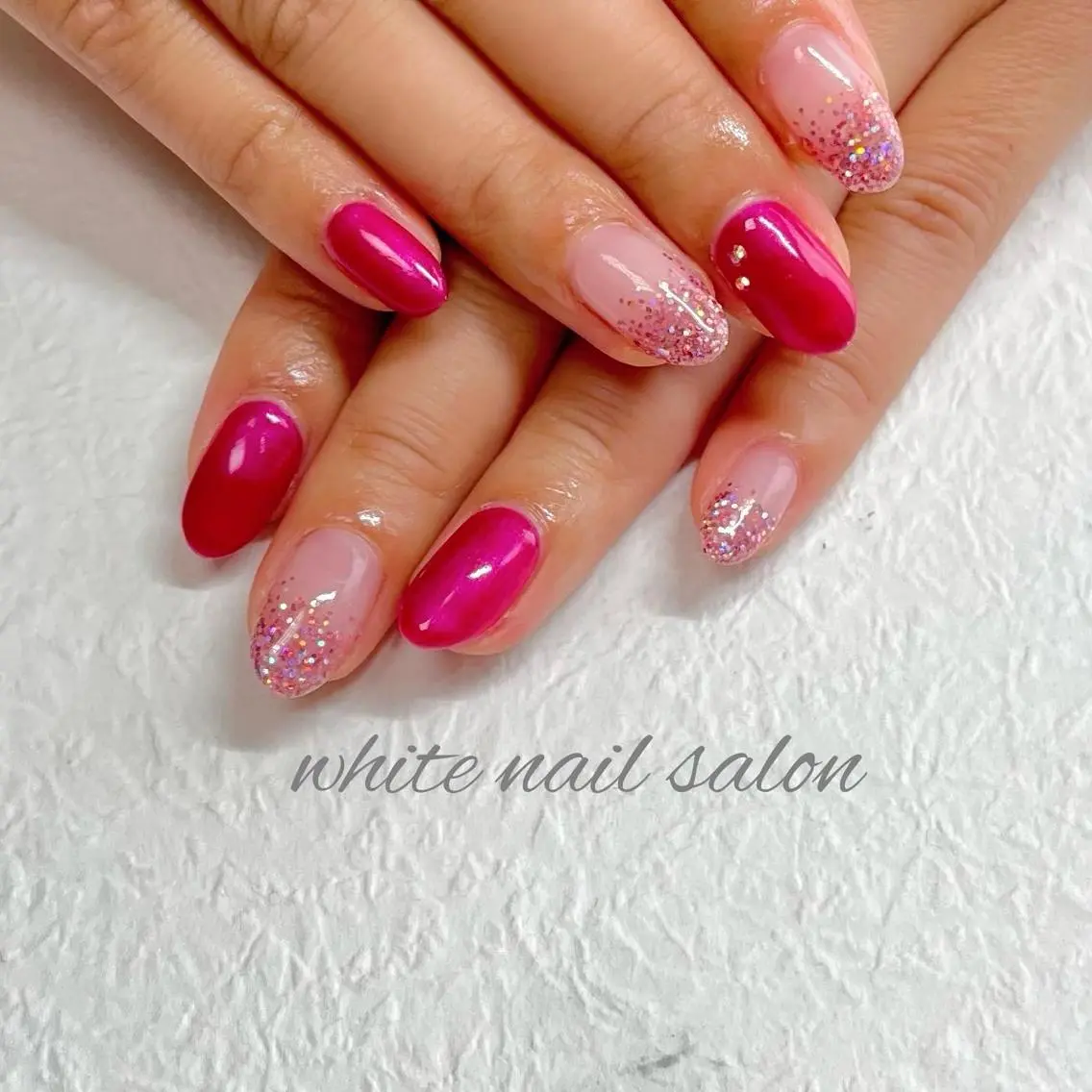 ネイル フットネイル ジェルネイル ハードジェル ラメ(グリッター) 持ち込み white nail salonのネイルデザイン